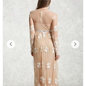 forever 21 sheer embroidered maxi dress